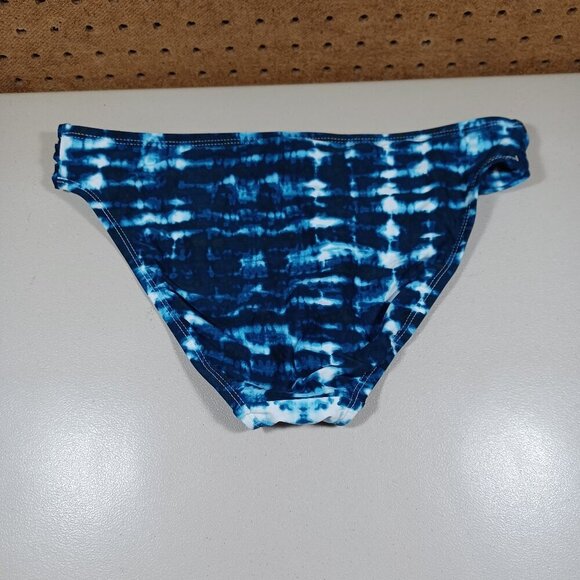 mynah womens navy blue white bikini swim bottoms S NWOT - Picture 3 of 3